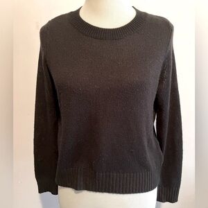 H & M Divided Women’s Crew Neck Pullover Sweater,  S, Black, Minimalist, Basic